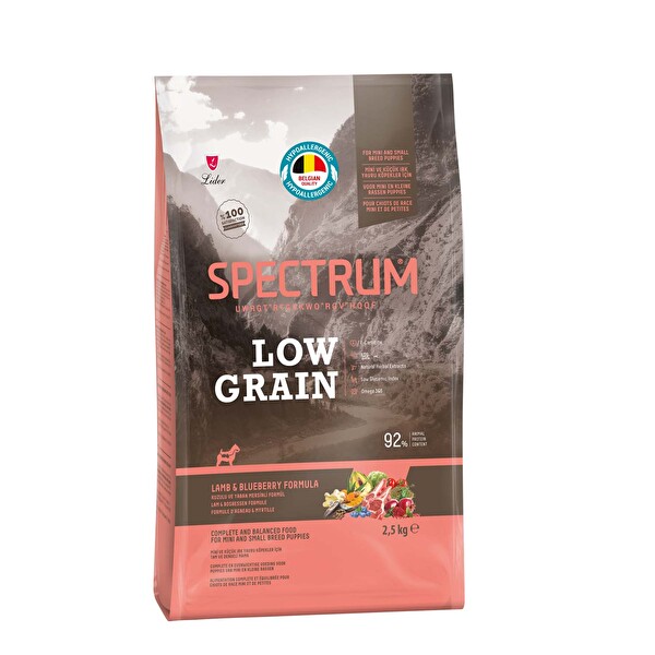 Spectrum Low Grain Kuzu Ve Yaban Mersinli Küçük Irk Yavru Köpek Maması 2,5 Kg