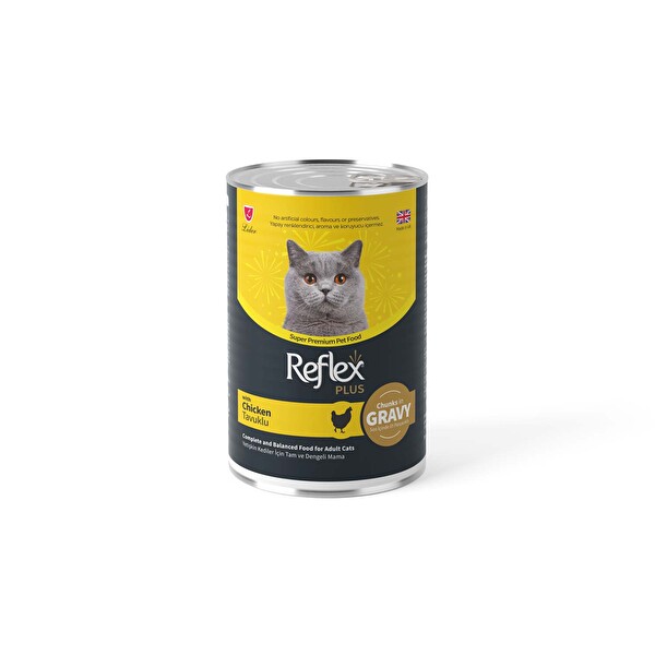 Reflex Plus Sos İçinde Et Parçacıklı Tavuklu Yetişkin Kedi Maması 400 g
