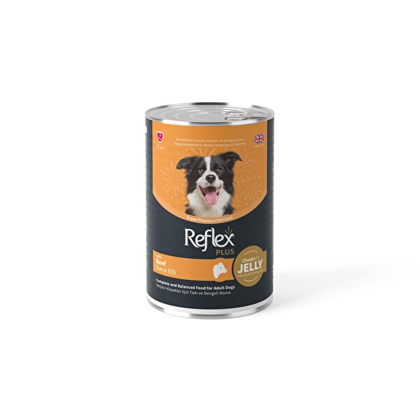 Reflex Plus Jöle İçinde Et Parçacıklı Dana Etli Yetişkin Köpek Maması 400 g