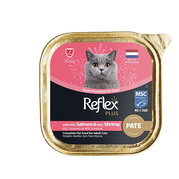 Reflex Plus Somonlu&Karidesli Yetişkin Kedi Maması 85 g